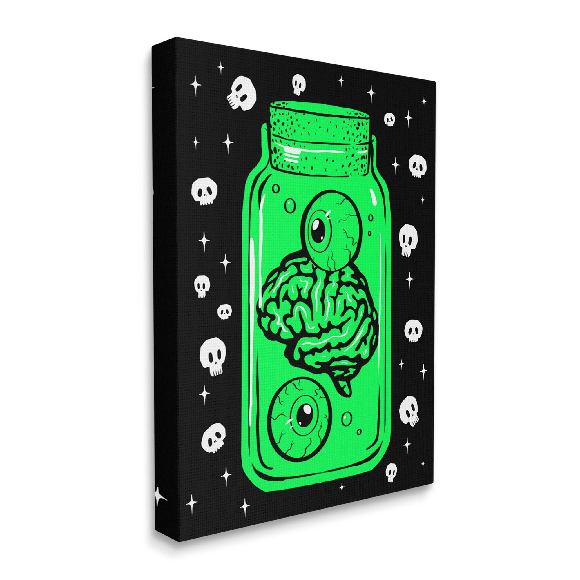 Stupell Industries Spooky Specimen Jar Canvas Wall Art